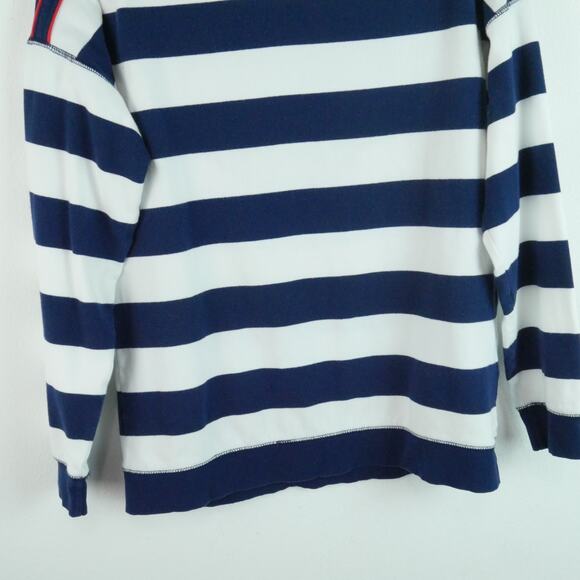 Ralph Lauren Medium Top Nautical Stripe Sail Club Patch Preppy Boating 90s Y2K - Picture 6 of 7